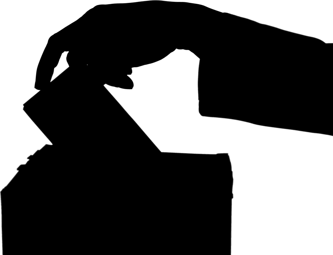 Abstract Black Pattern on Transparent Background Vector Graphic