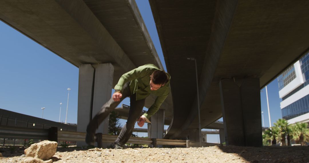 Businessman Falling Under Bridge - Free Images, Stock Photos and Pictures on Pikwizard.com