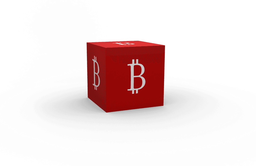 Red Transparent Cube Displaying Bitcoin Logo on All Sides - Download Free Stock Images Pikwizard.com