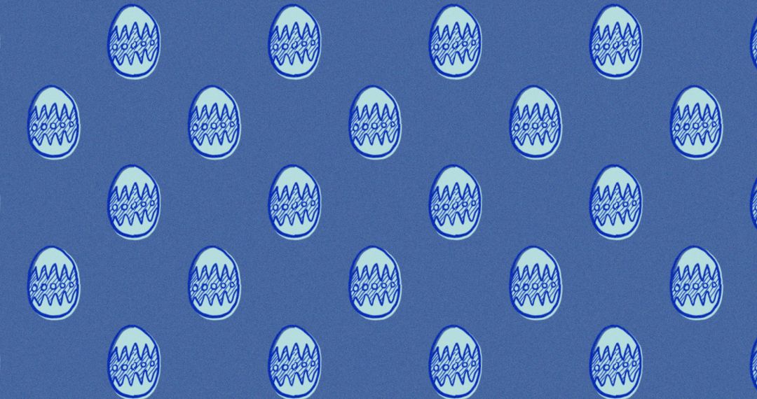 Blue Easter Eggs Moving in Seamless Pattern on Blue Background - Free Images, Stock Photos and Pictures on Pikwizard.com