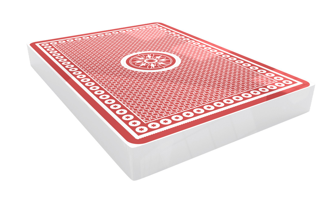 Digital Card Deck Illustration on Transparent Background