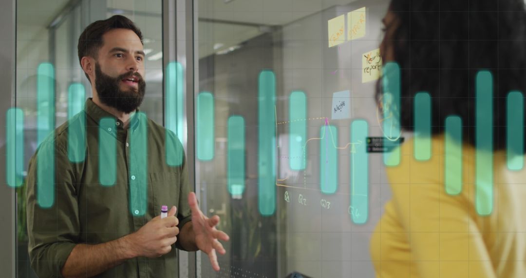 Innovative Collaboration in Futuristic Office Environment