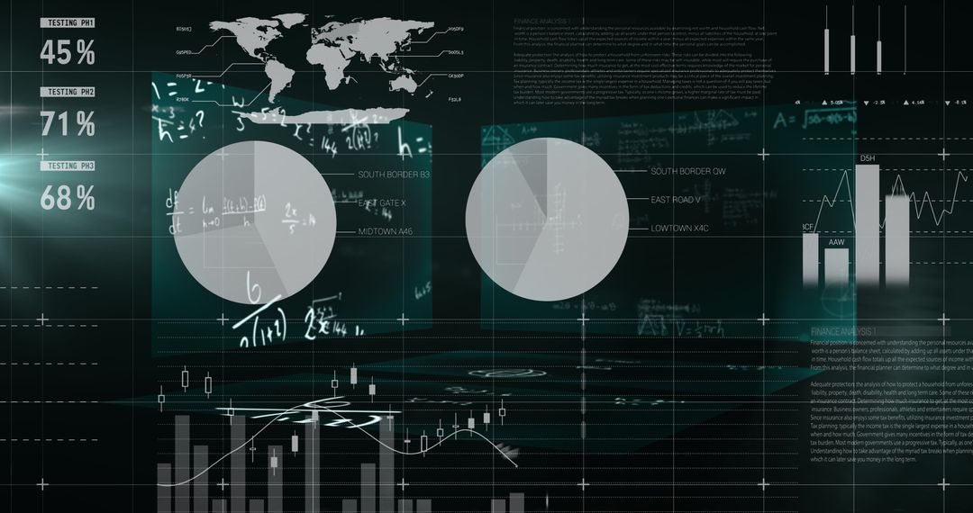 digital interface displaying data analysis and mathematical equations - Free Images, Stock Photos and Pictures on Pikwizard.com