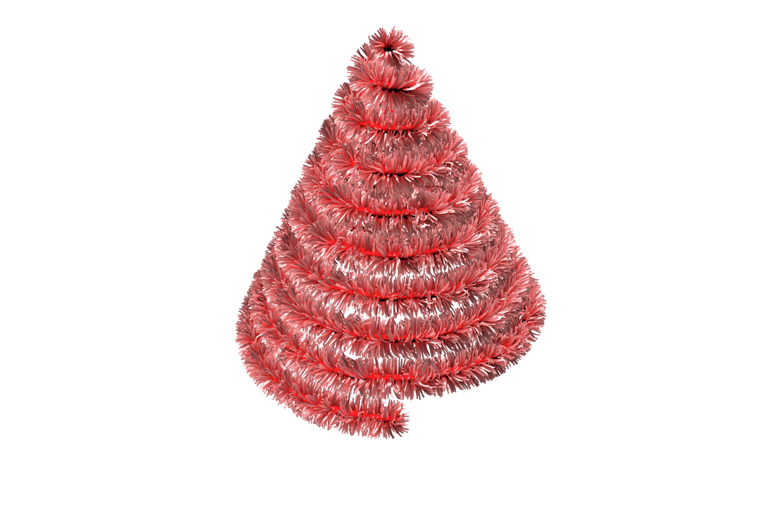 Transparent Christmas Tinsel Cone Shape Mimicking Tree