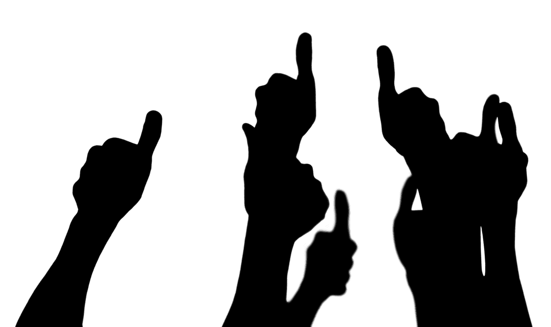 Thumbs Up Silhouette on Transparent Background
