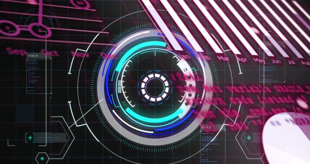 Futuristic Digital Interface with Scanning Design