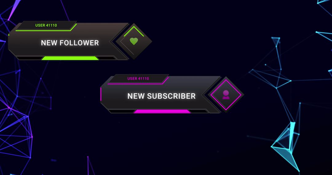 Digital Interface Icons for Subscribers and Followers in Network Design