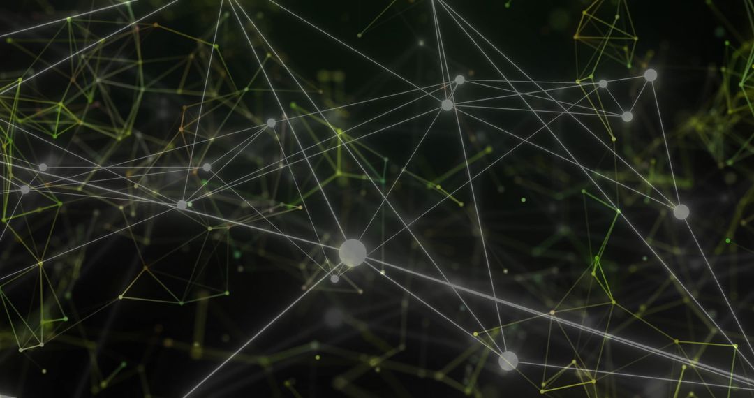 Abstract Network of Connections on Black Background