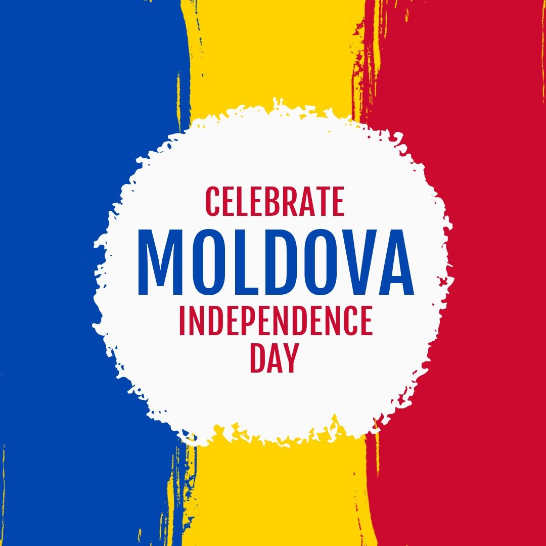 Celebrate Moldova Independence Day with Flag Pattern and Copy Space - Download Free Stock Templates Pikwizard.com