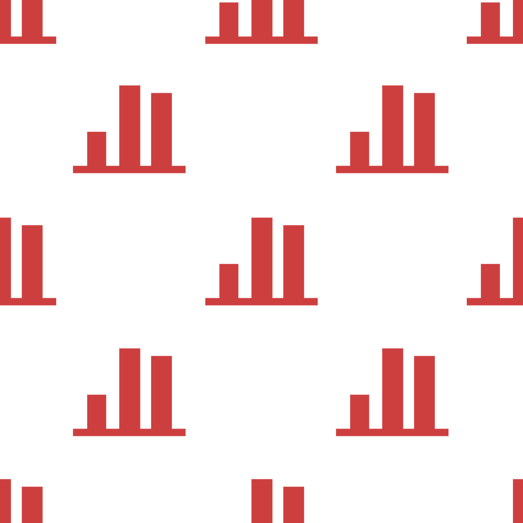 Red Pattern of Stair Shapes on Transparent Background