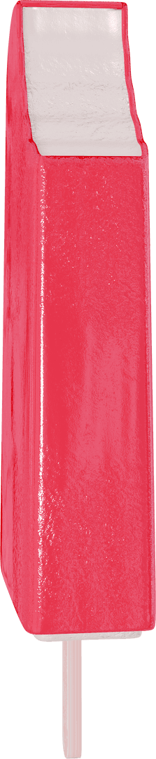 Pink Ice Cream Bar With Corner Bite on Transparent Background
