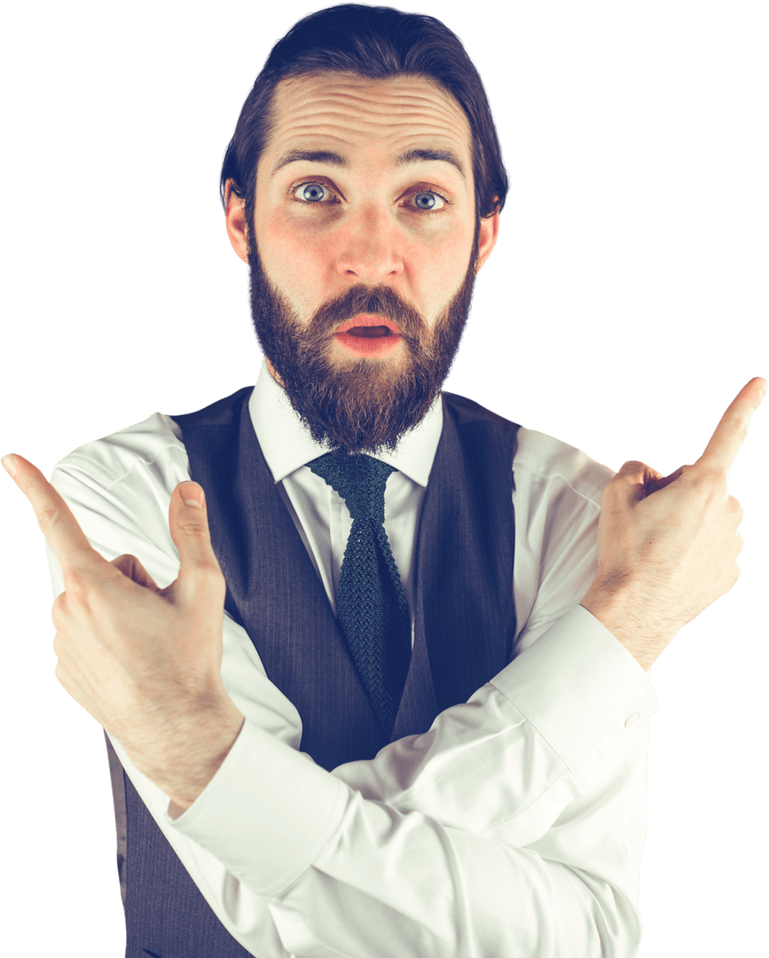 Transparent Corporate Professional Pointing Direction