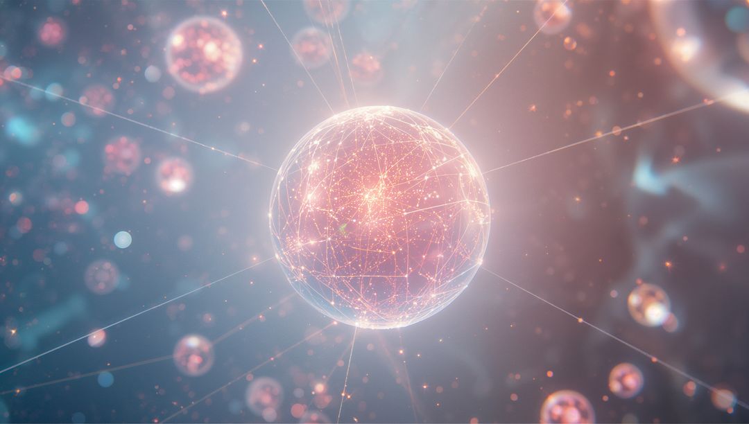 Futuristic Digital Sphere Radiating Connectivity Power