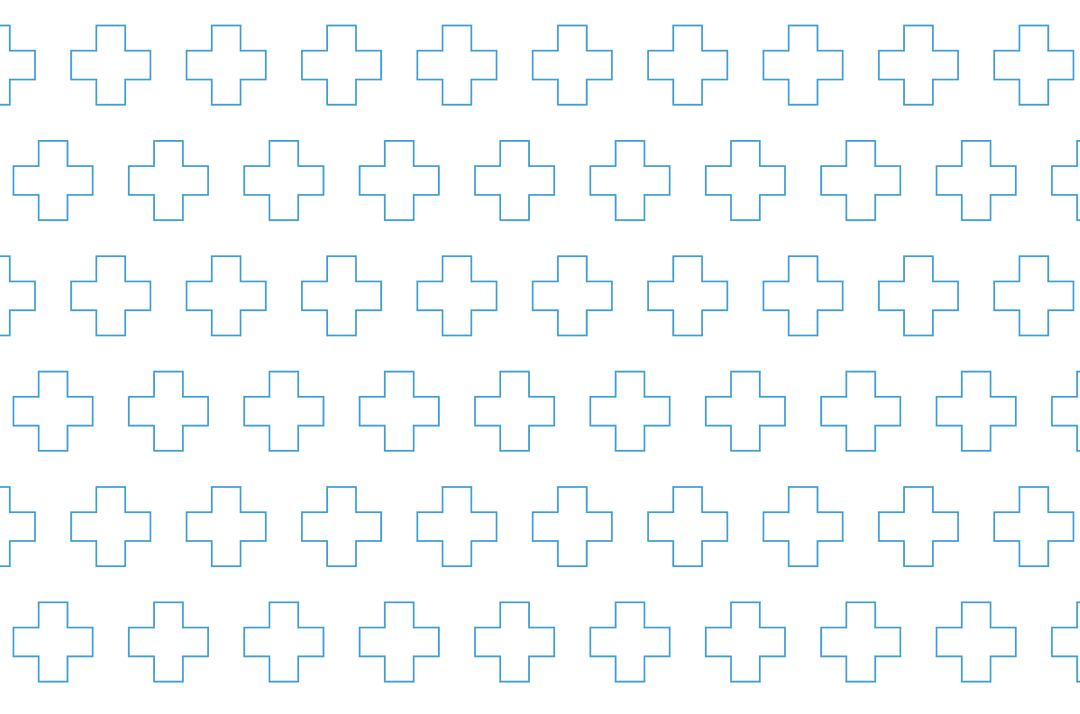 Seamless Blue Plus Pattern on Transparent Background