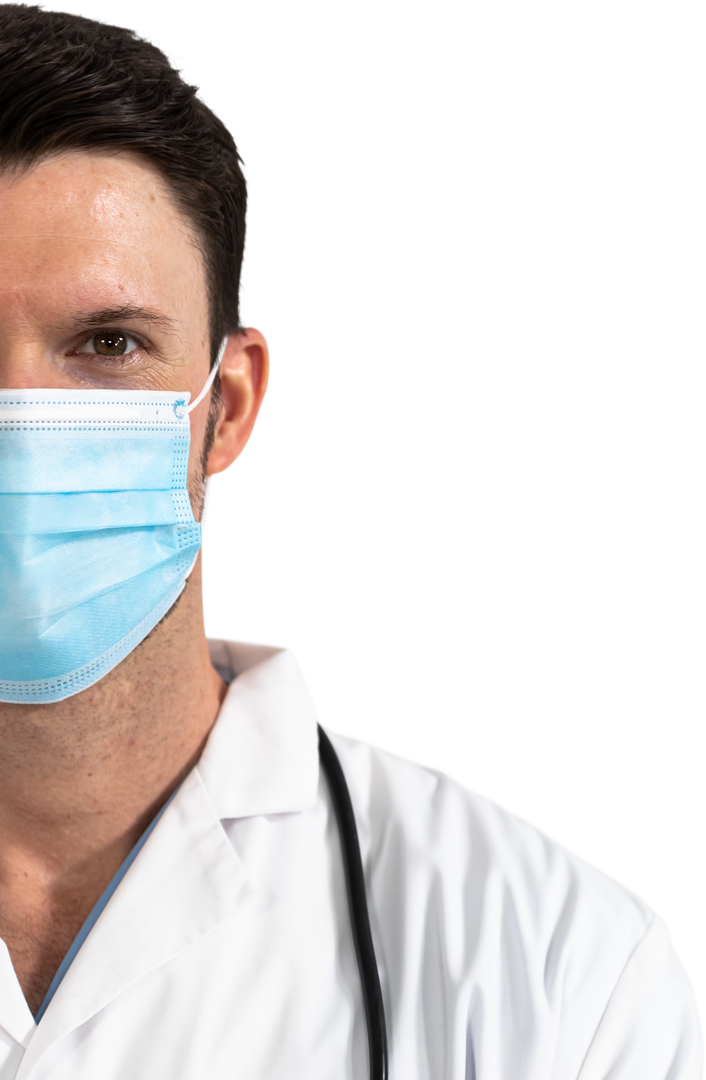 Transparent Health Worker Wearing Protective Mask and Lab Coat - Download Free Stock Images Pikwizard.com