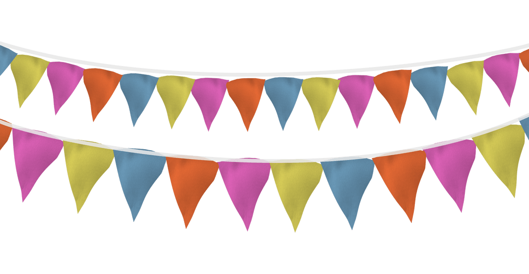 Transparent Colorful Flag Bunting for Party Decorations