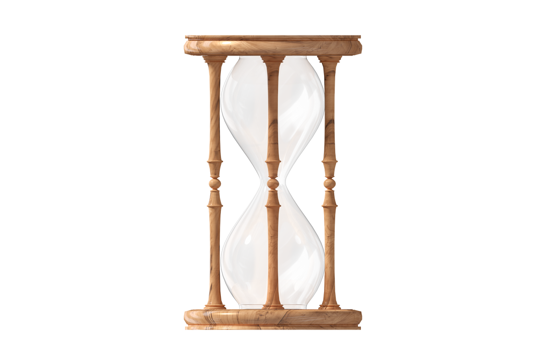 Wood Hourglass Timepiece on Transparent Background - Download Free Stock Images Pikwizard.com