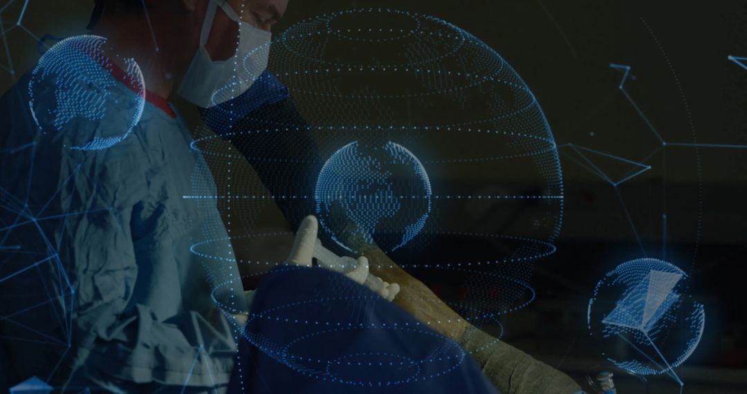 Futuristic Surgery with Holographic Technology Enhancing Medical Precision