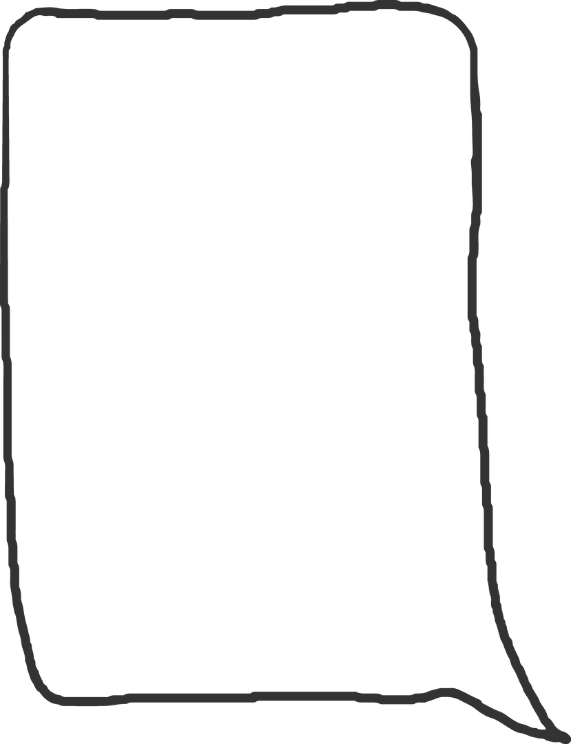 Simple Hand-drawn Text Bubble with Transparent Background