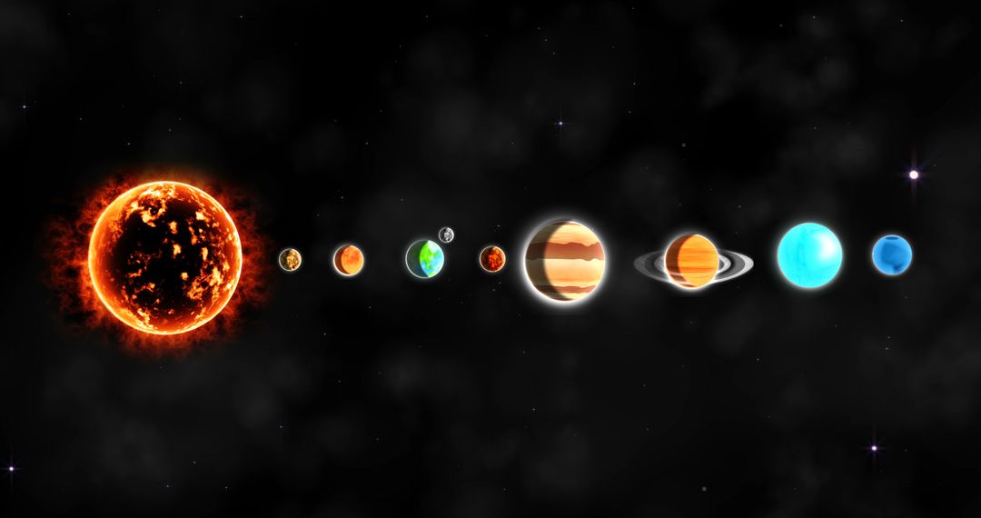 Conceptual Digital Rendering of Solar System Planetary Alignment