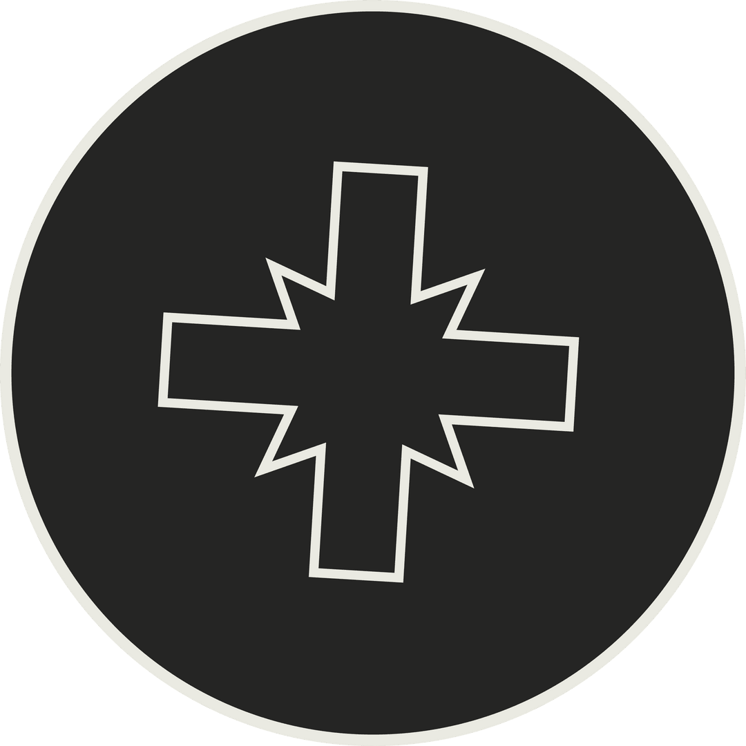 Minimalistic Abstract Plus Icon on Transparent Background