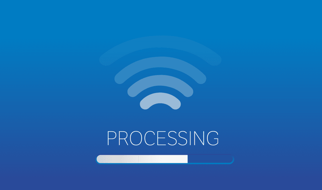 Transparent Digital Processing with WiFi Symbol Illustration