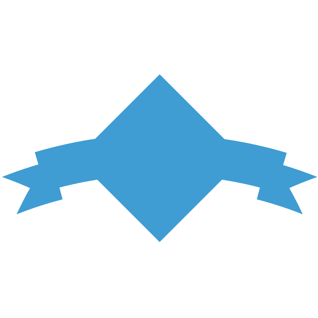 Blue Ribbon Design for Custom Branding on Transparent Background