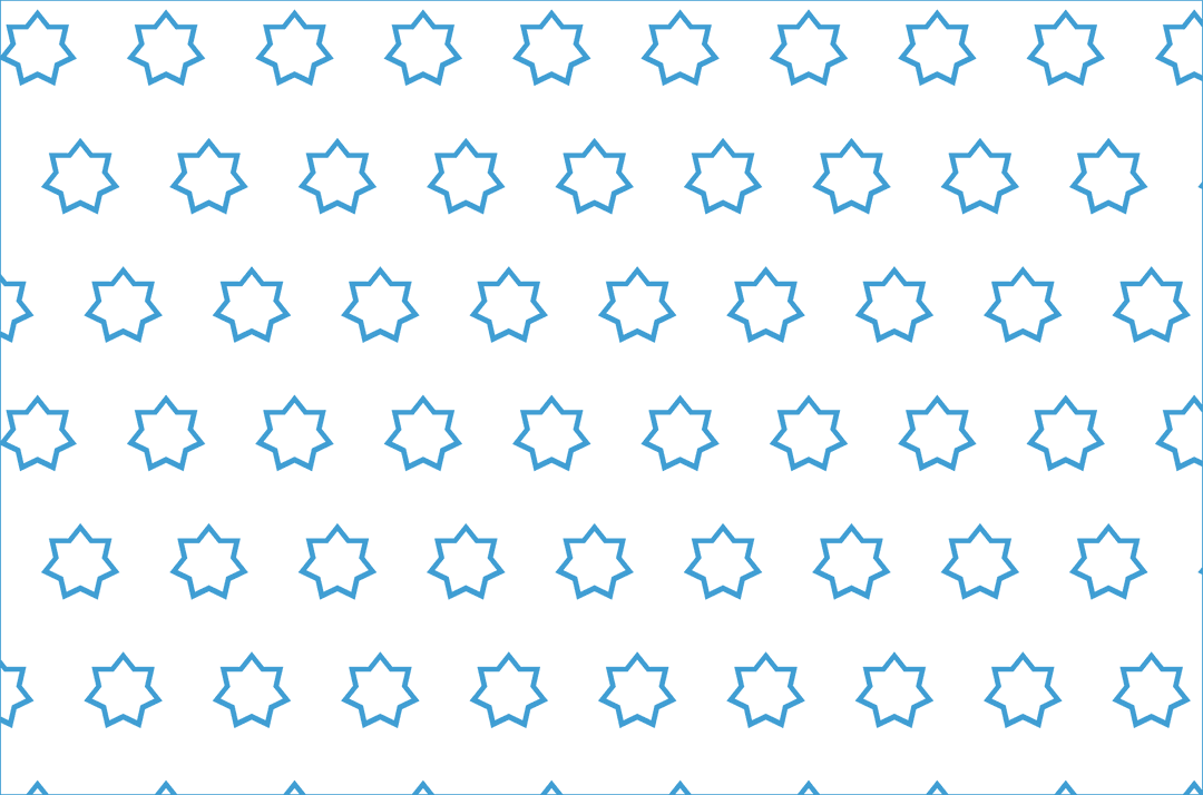 Transparent Vector Blue Star Patterns Row Design