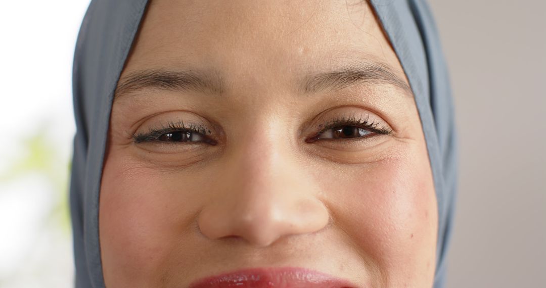 Close-up of Smiling Woman Wearing Headscarf - Free Images, Stock Photos and Pictures on Pikwizard.com