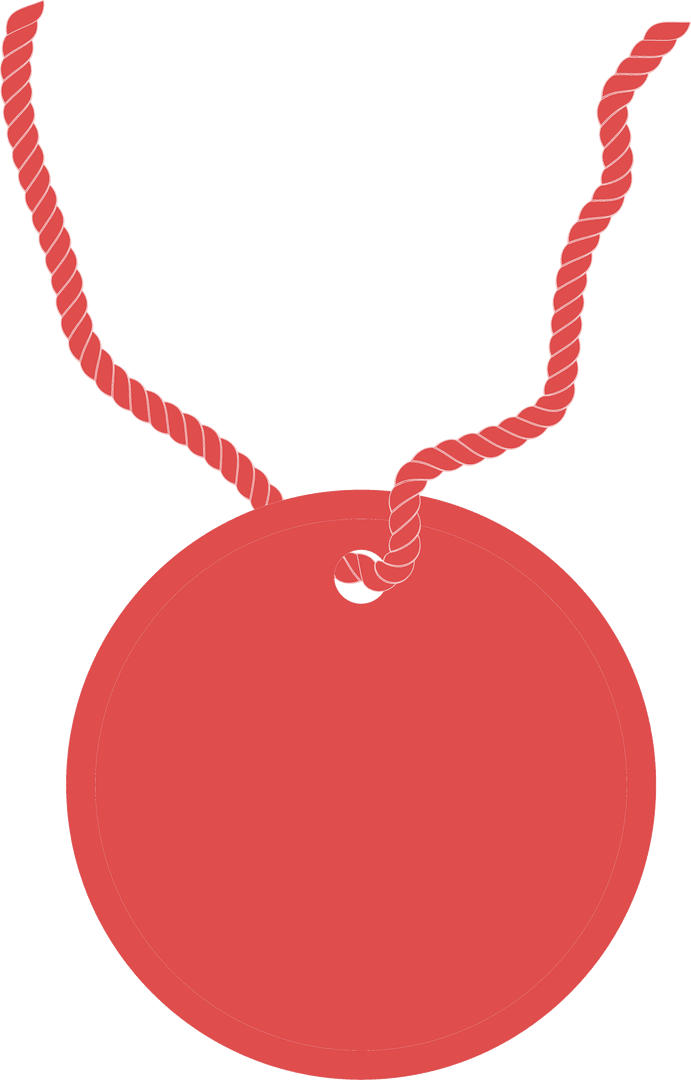 Blank Red Label with Twisted String on Transparent Background - Download Free Stock Images Pikwizard.com