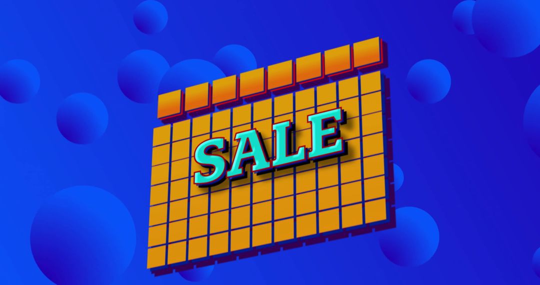 Retro Sale Banner with Geometric Design