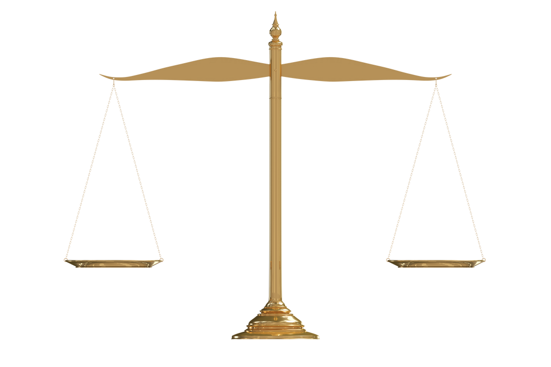 Golden Transparent Balanced Scales of Justice - Download Free Stock Images Pikwizard.com