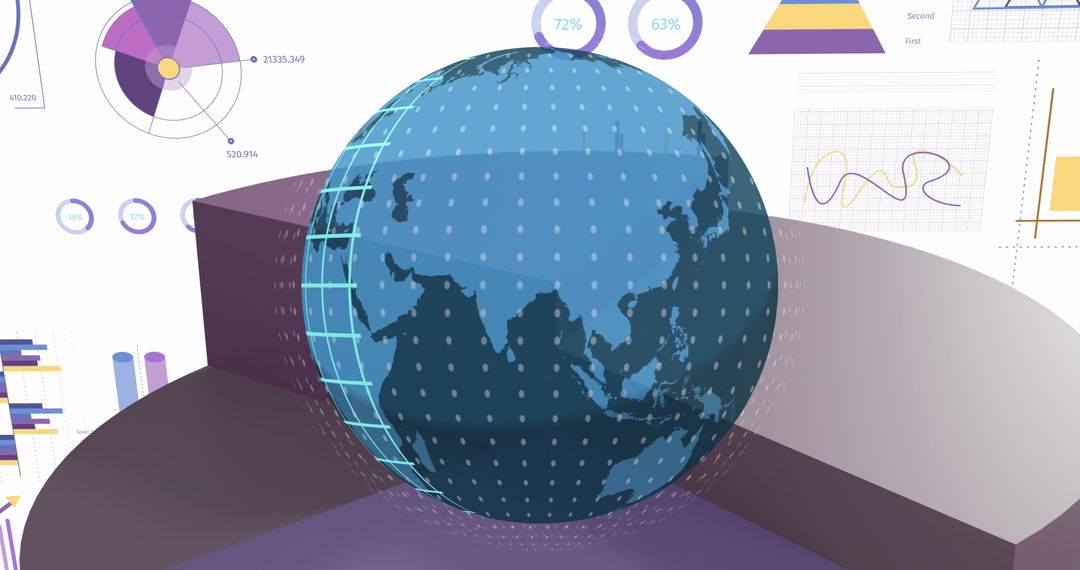 Digital Global Financial Data Analytics Concept