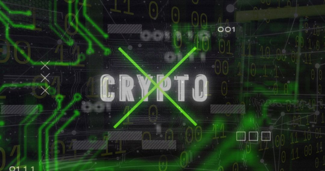 Crypto Technology Concept with Digital Data Interface