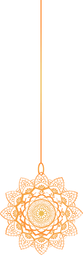 Transparent Mandala Ornament with Intricate Lace Patterns