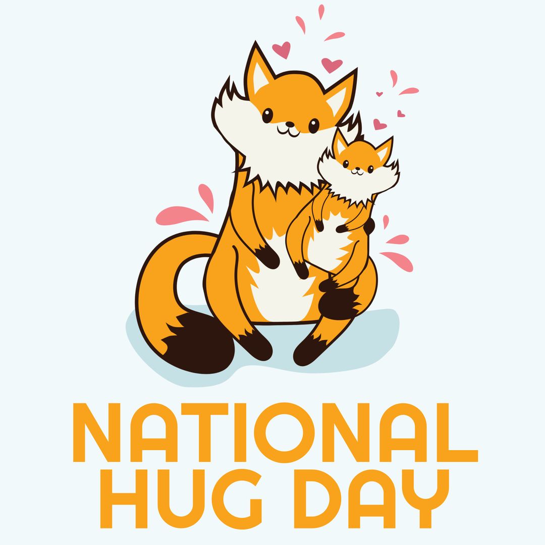 Foxes Embracing for National Hug Day Celebration