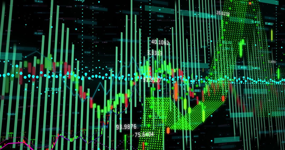Futuristic Digital Data Analytics Visual Interface