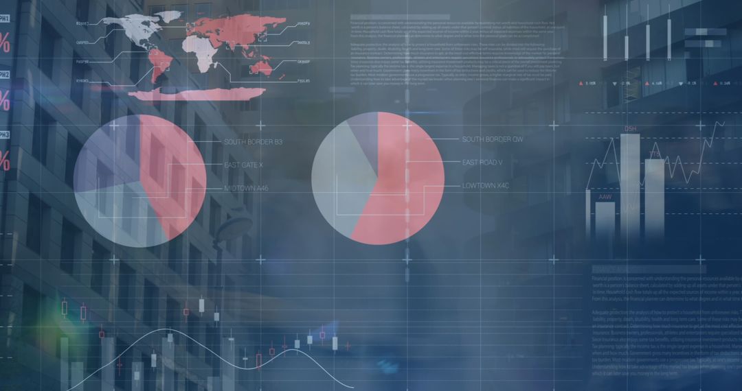 Global Business Metrics with Financial Data Charts