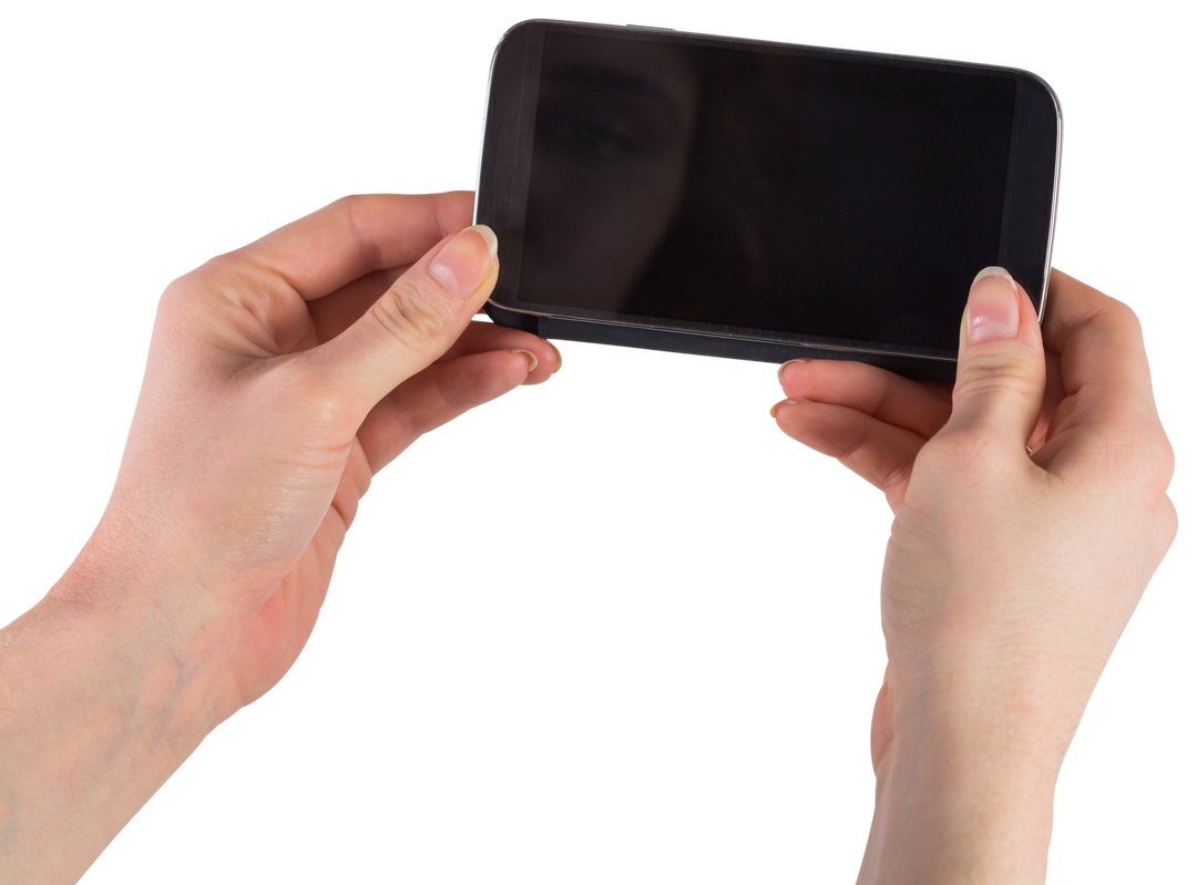 Hands Holding Smartphone with Transparent Background for Mockup - Download Free Stock Images Pikwizard.com