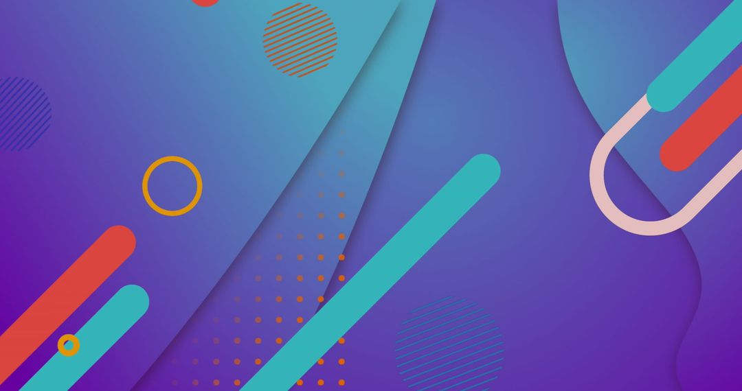 Vibrant Abstract Gradient Background with Geometric Shapes