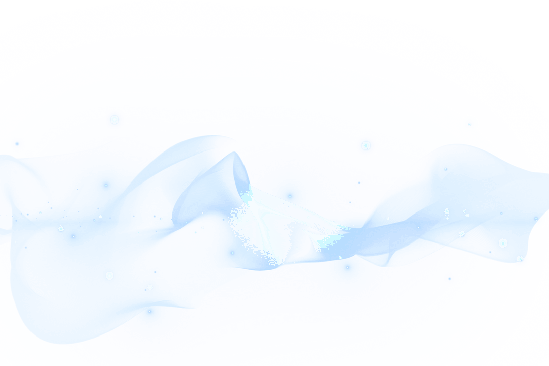 Digital Blue Abstract Swirl on Transparent Background