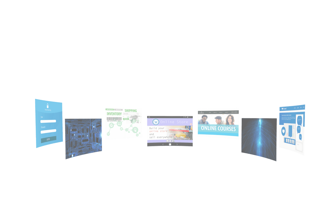 Digital Interfaces Illustration on Transparent Background