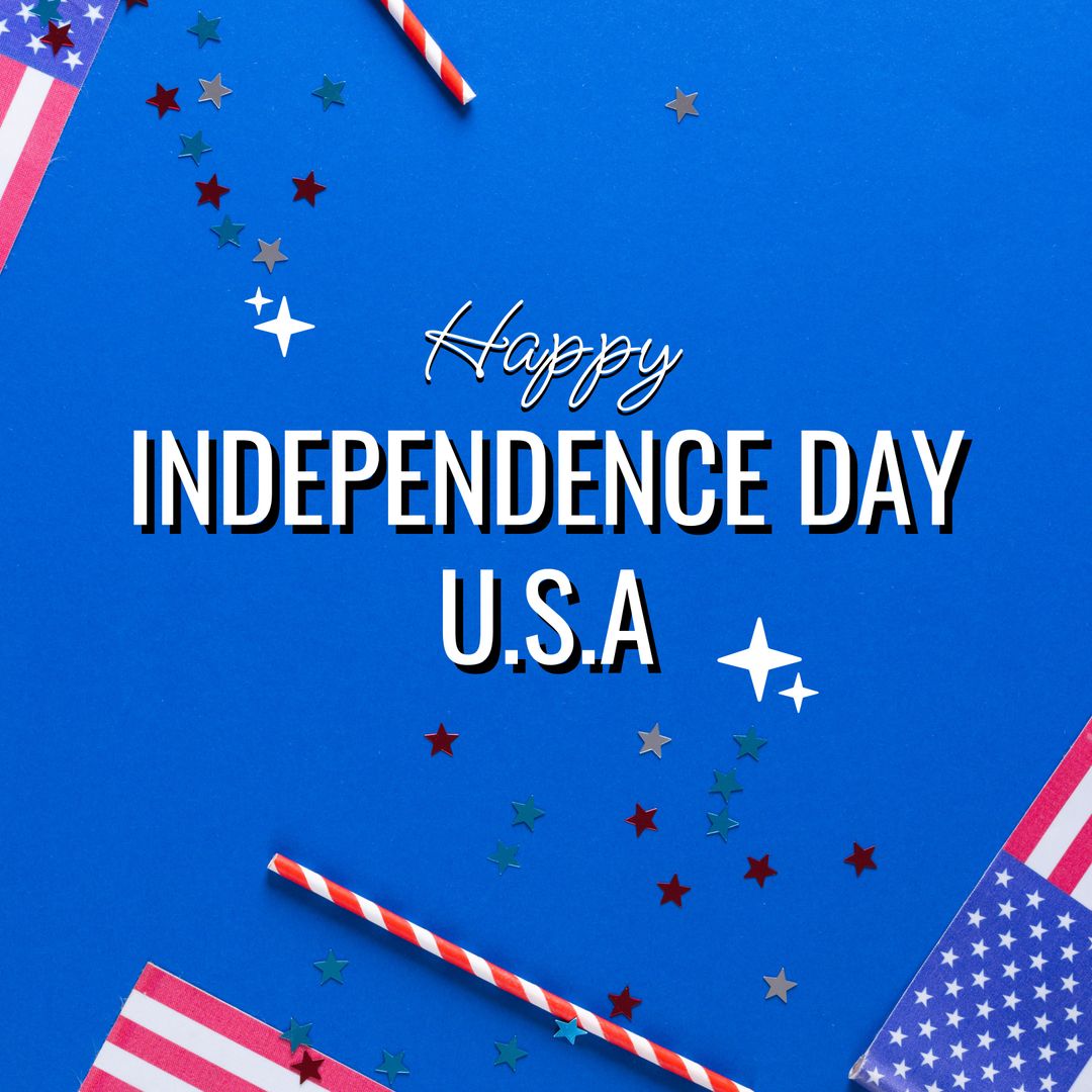 Independence Day USA Celebration Background with Flags and Stars