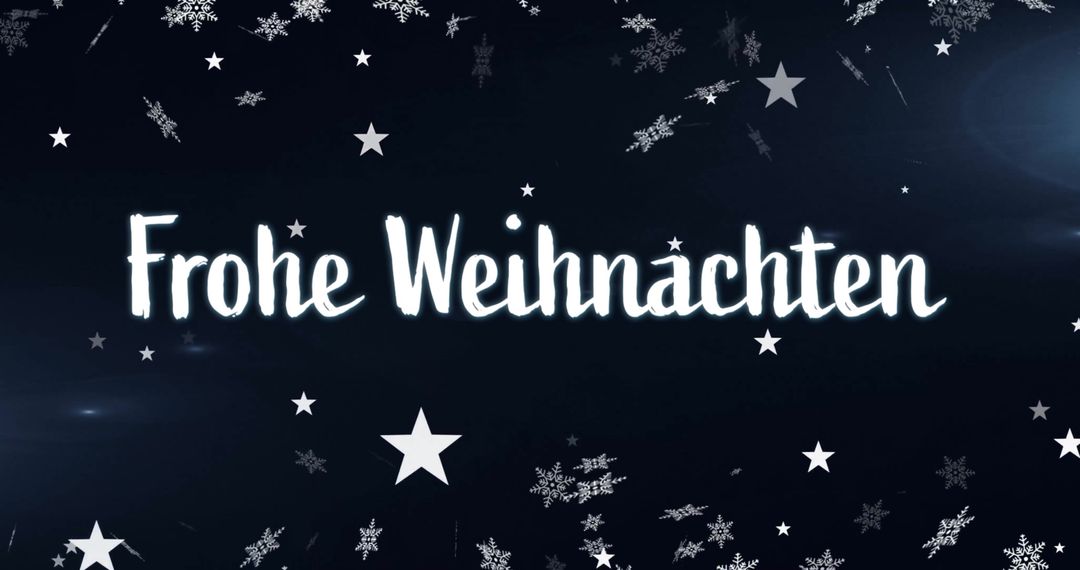 Frohe Weihnachten Text with Festive Winter Background