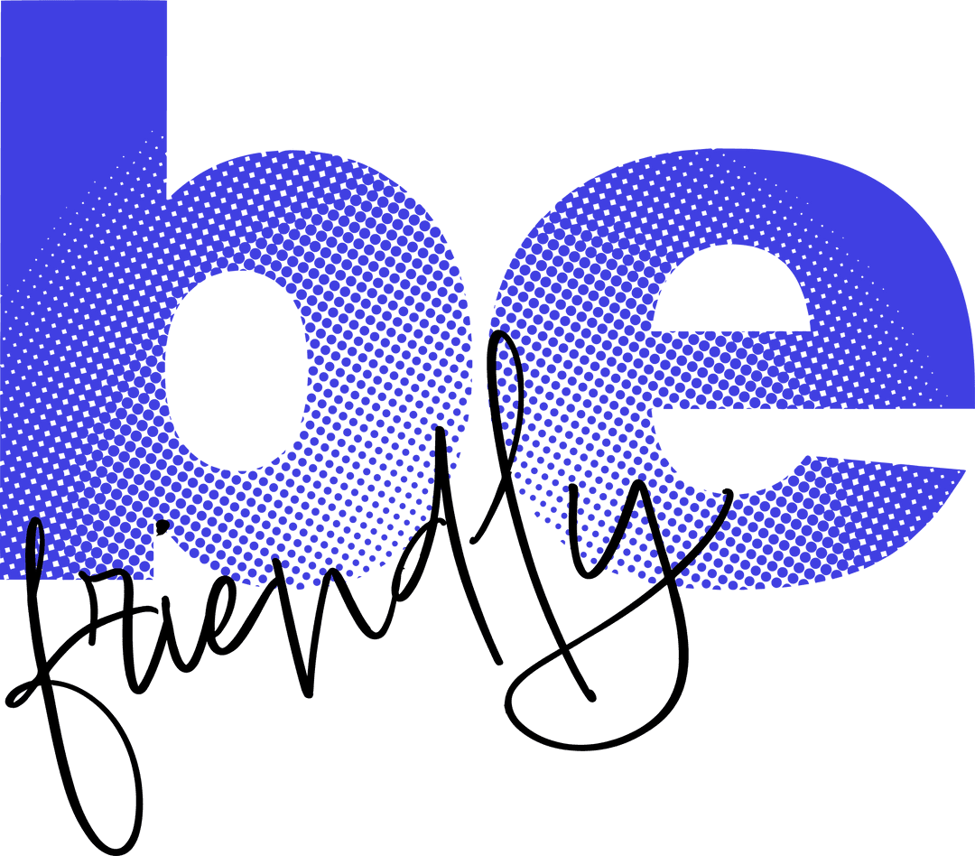 Transparent Blue Dotted Be Text With Cursive Friendly