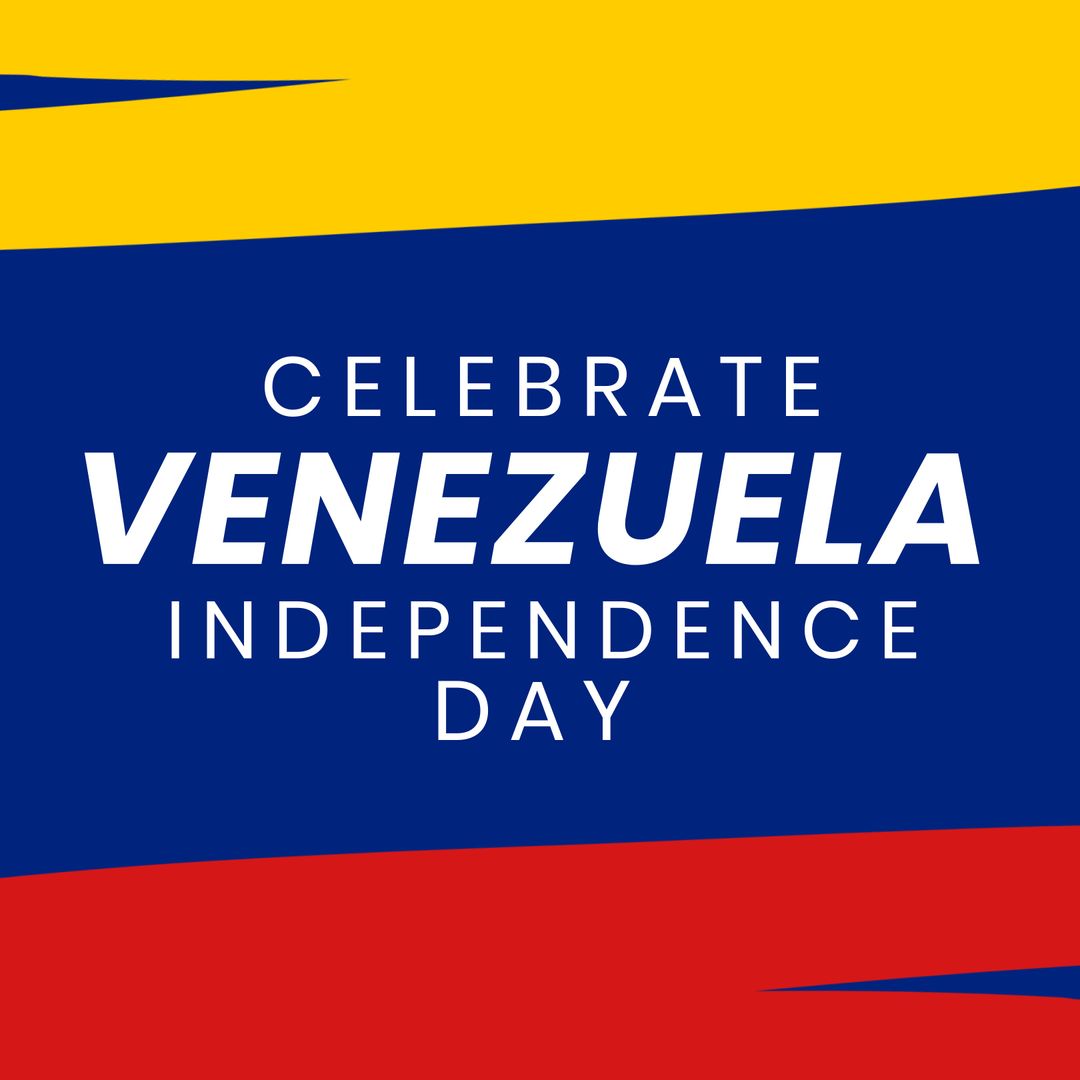 Venezuela Independence Day Celebration Banner with Bold Text