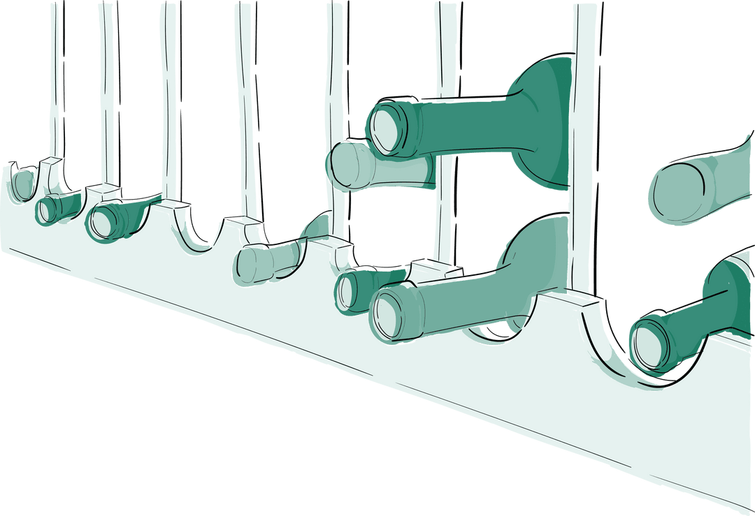 Transparent Wine Bottles on Elegant Rack