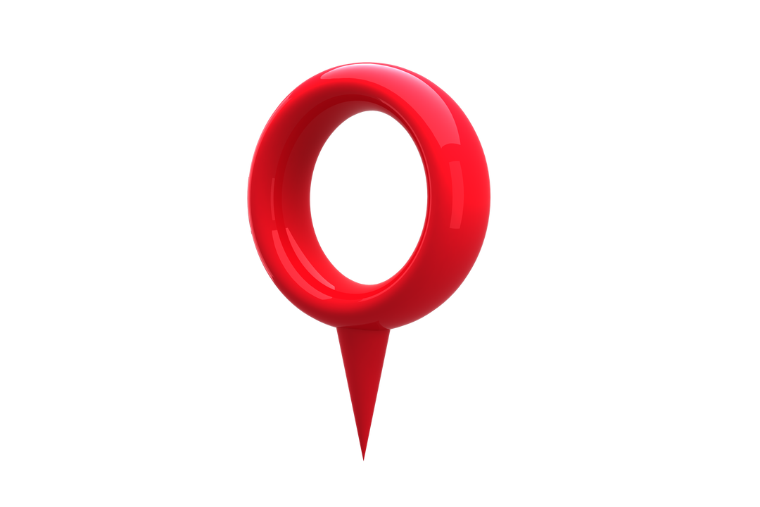 Glossy Red Navigation Marker with Transparent Background - Download Free Stock Images Pikwizard.com