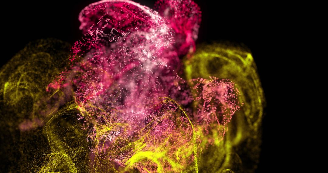 Vibrant Abstract Wave of Light and Particles