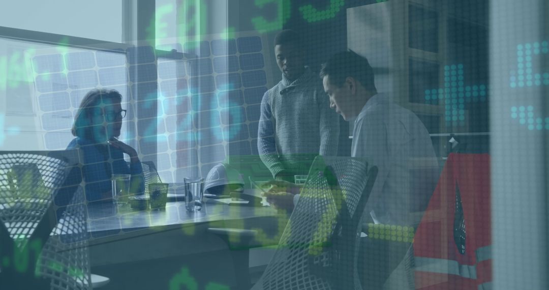 Global Business Collaboration With Digital Data Overlay